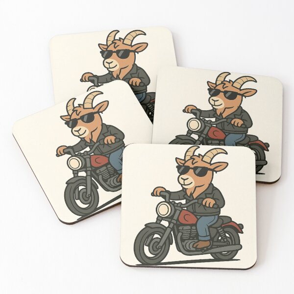 Item preview, Biker Goat – Rebel Goat Rider designed and sold by PawsGiggles.