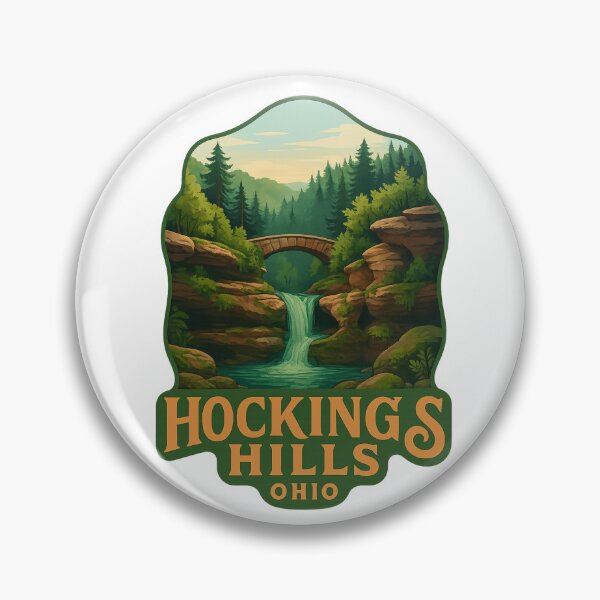Item preview, Waterfalls and Stone Bridge in Hocking Hills, Ohio designed and sold by Aryabek.