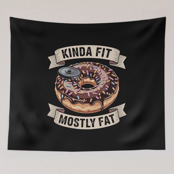 Item preview, Kinda Fit Mostly Fat Fitness Funny Gym Workout 1  designed and sold by VerseFarm.