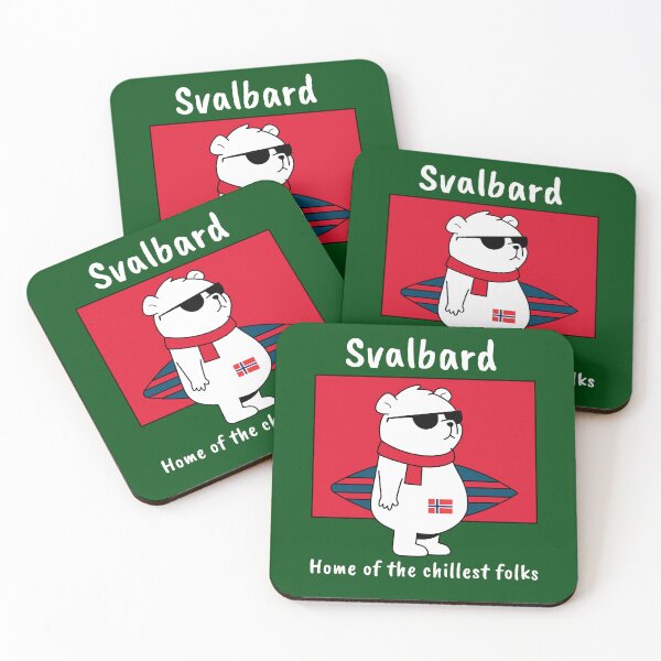 Item preview, Svalbard Norway Home Of The Chillest Folks Polar Bear Surfing Longyearbyen Magdalenefjorden Arctic Nation designed and sold by GraTEEtude.