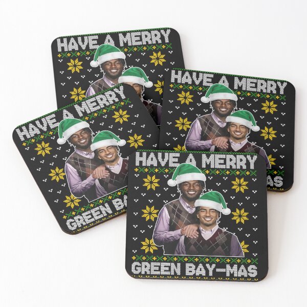 Item preview, Have A Merry Green Bay Mas Aaron Rodgers & Davante Adams Football Christmas designed and sold by Melissanet.