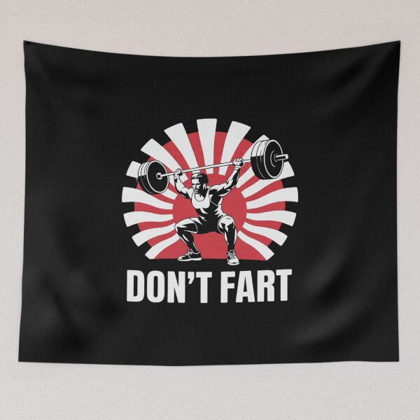 Item preview, Don't Fart Fitness Gym Workout Weights Squat Humor  designed and sold by RsFilsingerArt.