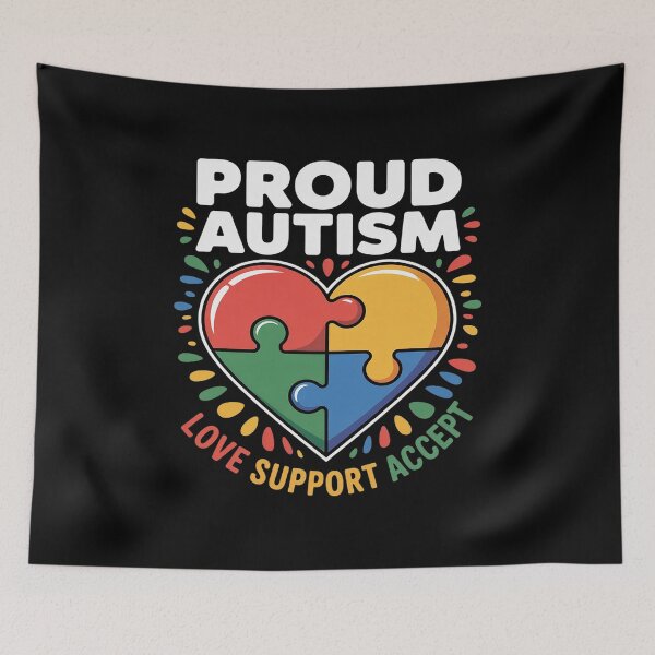 Item preview, Proud Autism Love Support Accept - Awareness Proud designed and sold by HORIZBoutique.