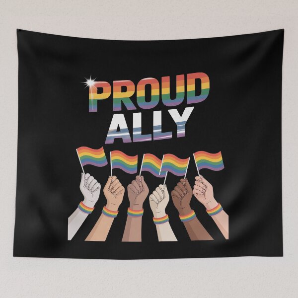 Item preview, Proud Ally LGBT Raised Hands Gay Pride Month designed and sold by HORIZBoutique.