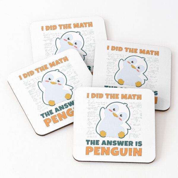 Item preview, Kawaii Penguin Math Pun — Cute "The Answer Is Penguin" Student Illustration designed and sold by Colorful-Garden.