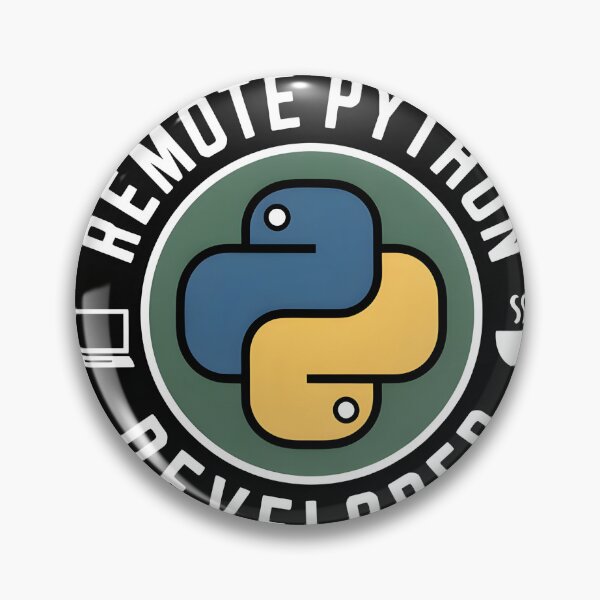 Artikelvorschau, Remote Python Developer Badge Style Programmer Shirt entworfen und verkauft von Viktorio Art Shop.