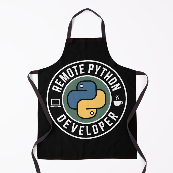 Item preview, Remote Python Developer Badge Style Programmer Shirt designed and sold by Viktorio Art Shop.