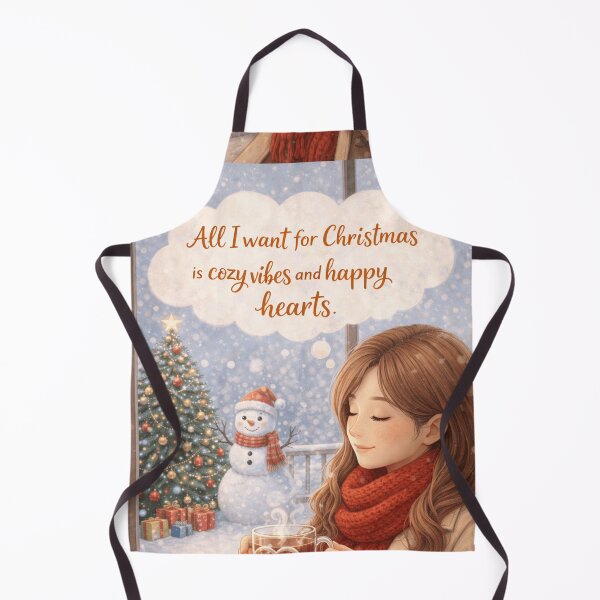 Item preview, All I want for Christmas is a cozy vibe and happy hearts designed and sold by EMORA NOVAIRE.