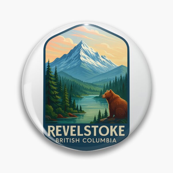 Item preview, Mount Revelstoke and River Valley with Grizzly Bear designed and sold by Aryabek.