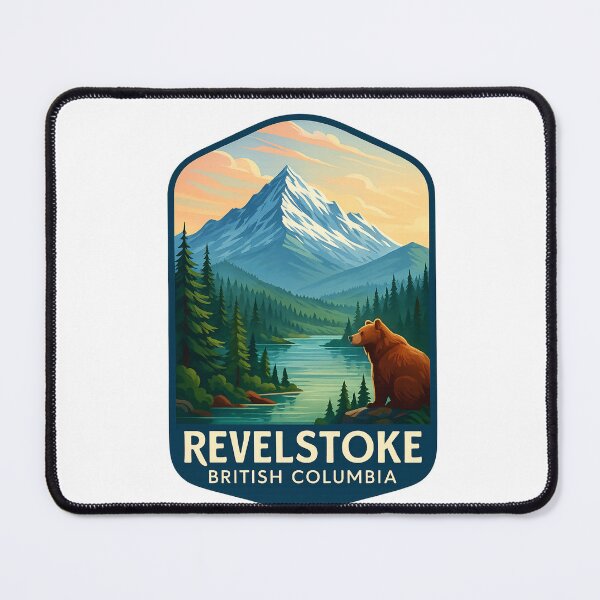 Item preview, Mount Revelstoke and River Valley with Grizzly Bear designed and sold by Aryabek.