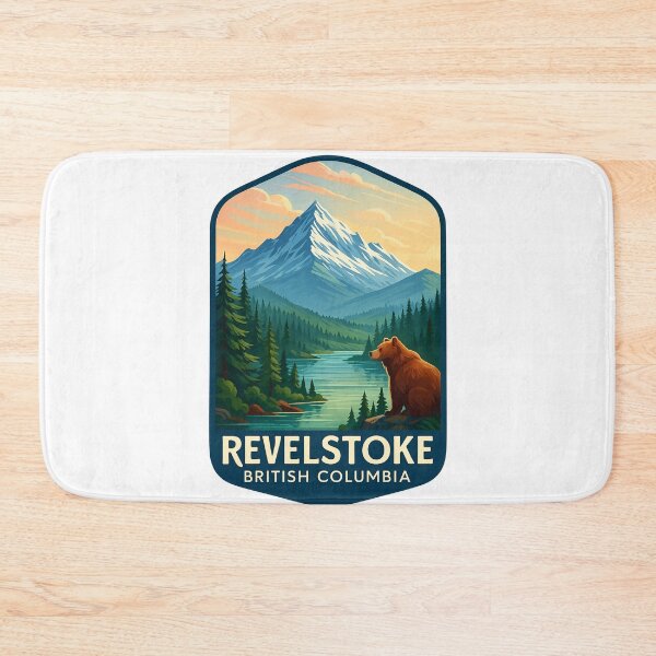 Item preview, Mount Revelstoke and River Valley with Grizzly Bear designed and sold by Aryabek.