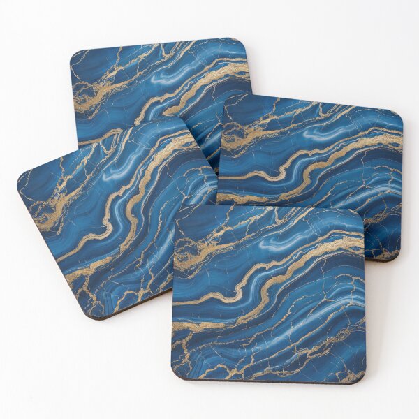 Item preview, Luxury Blue & Gold Marble Texture – Elegant Sapphire Stone Abstract Background designed and sold by Tamas Das.