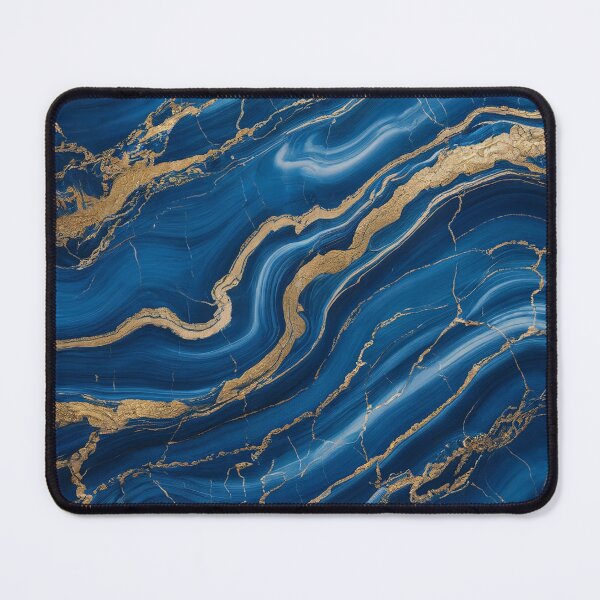 Item preview, Luxury Blue & Gold Marble Texture – Elegant Sapphire Stone Abstract Background designed and sold by Tamas Das.