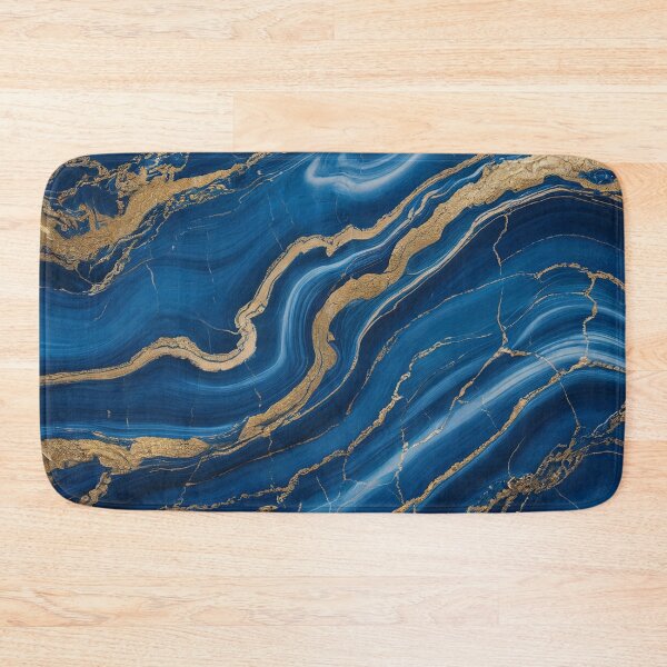 Item preview, Luxury Blue & Gold Marble Texture – Elegant Sapphire Stone Abstract Background designed and sold by Tamas Das.