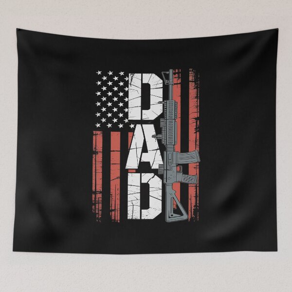 Item preview, Proud Dad Daddy Gun Rights AR-15 American Flag Father's Day designed and sold by HORIZBoutique.