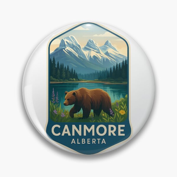 Item preview, The Three Sisters and Grizzly Bear in Canmore, Alberta designed and sold by Aryabek.