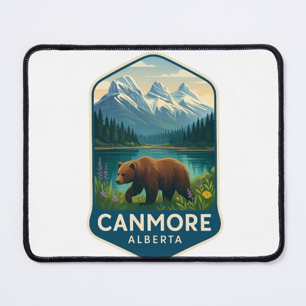 Item preview, The Three Sisters and Grizzly Bear in Canmore, Alberta designed and sold by Aryabek.