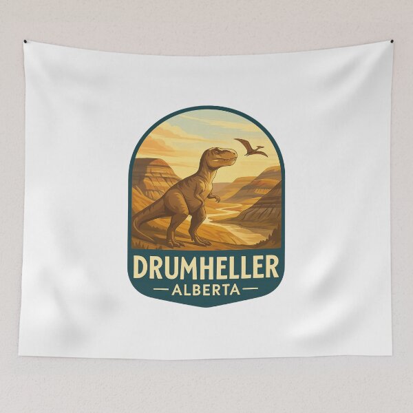 Item preview, Tyrannosaurus Rex Overlooking the Red Deer River in Drumheller, Alberta designed and sold by Aryabek.