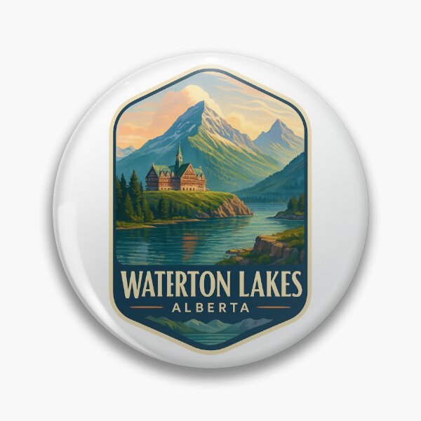 Item preview, Prince of Wales Hotel and Mountains in Waterton Lakes, Alberta designed and sold by Aryabek.