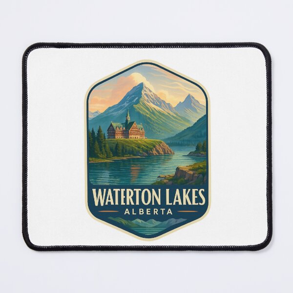 Item preview, Prince of Wales Hotel and Mountains in Waterton Lakes, Alberta designed and sold by Aryabek.