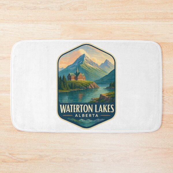 Item preview, Prince of Wales Hotel and Mountains in Waterton Lakes, Alberta designed and sold by Aryabek.