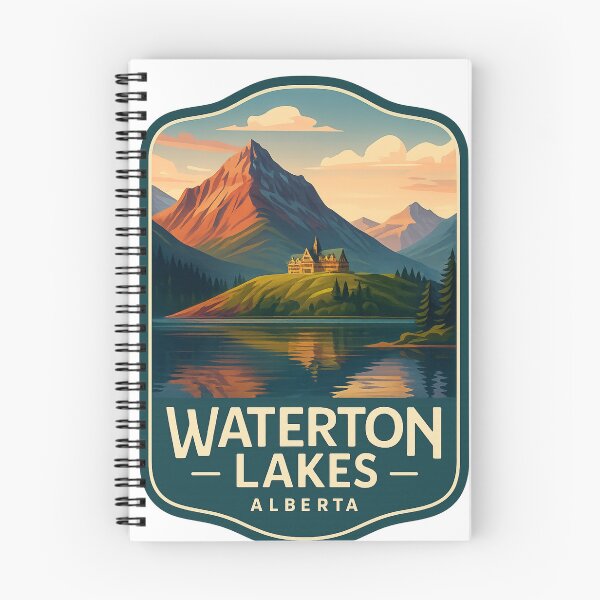 Item preview, Sunset over Upper Waterton Lake and Mountain Peaks designed and sold by Aryabek.