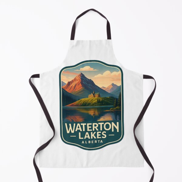 Item preview, Sunset over Upper Waterton Lake and Mountain Peaks designed and sold by Aryabek.