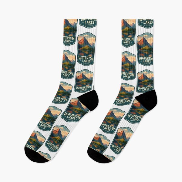 Item preview, Sunset over Upper Waterton Lake and Mountain Peaks designed and sold by Aryabek.