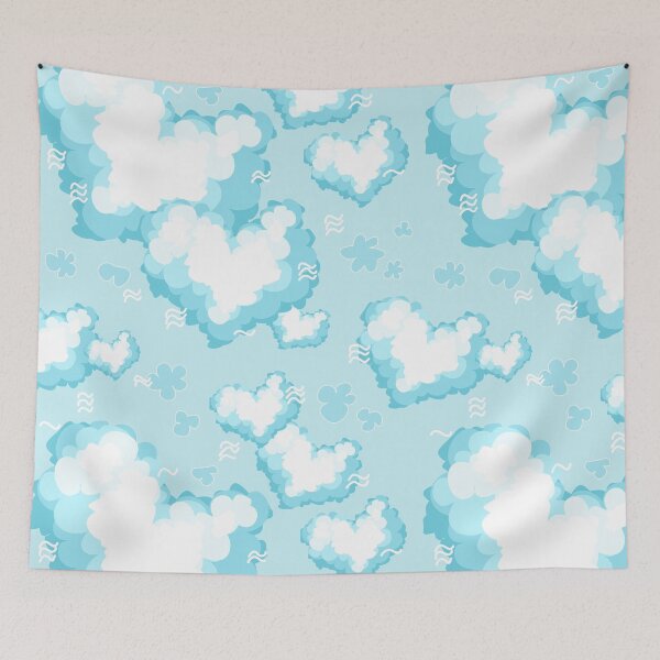 Item preview, Fluffy Heart-Shaped Cloud Illustration designed and sold by zanaxxer.