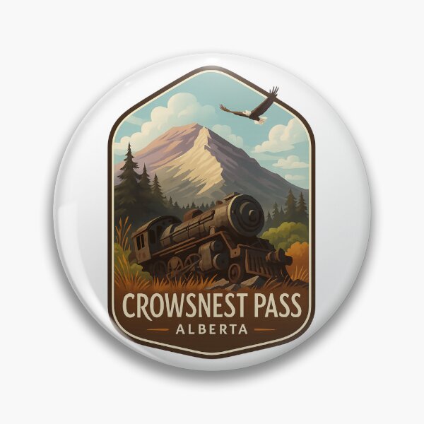Item preview, Steam Locomotive and Mountain in Crowsnest Pass, Alberta designed and sold by Aryabek.
