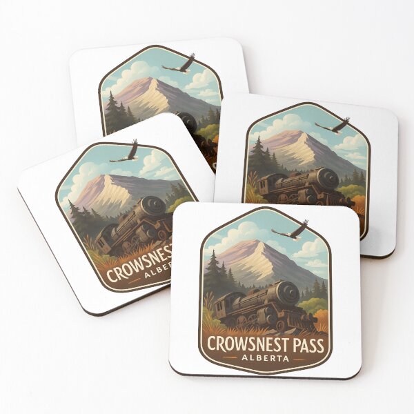 Item preview, Steam Locomotive and Mountain in Crowsnest Pass, Alberta designed and sold by Aryabek.