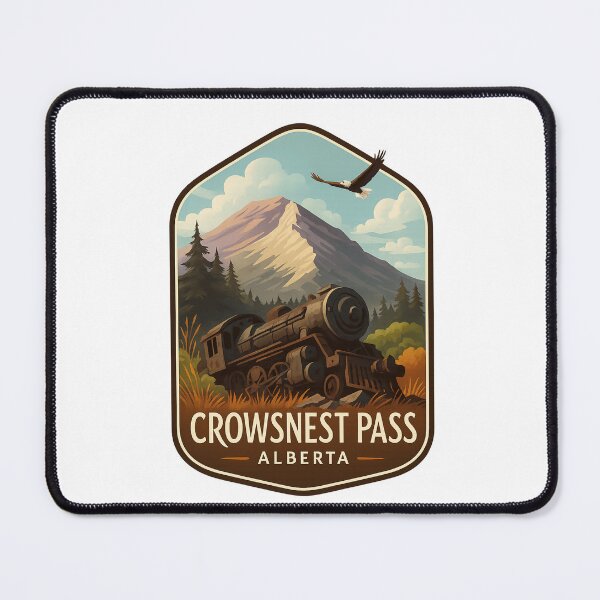 Item preview, Steam Locomotive and Mountain in Crowsnest Pass, Alberta designed and sold by Aryabek.