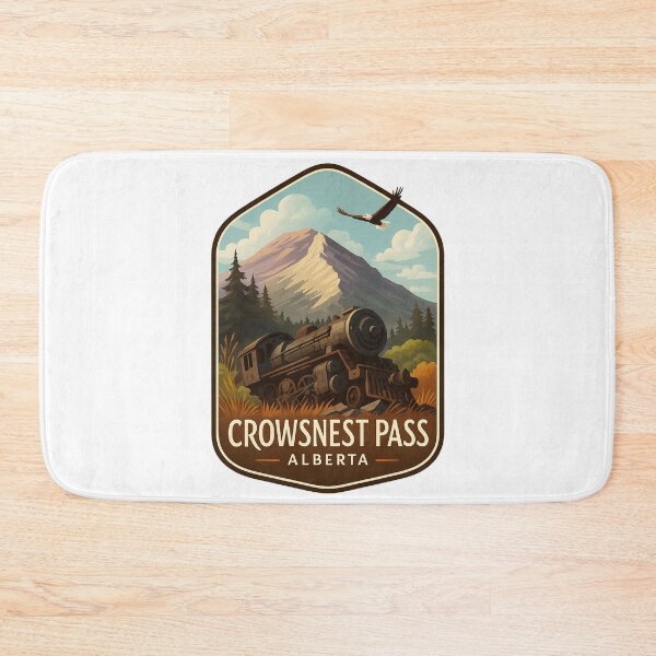 Item preview, Steam Locomotive and Mountain in Crowsnest Pass, Alberta designed and sold by Aryabek.