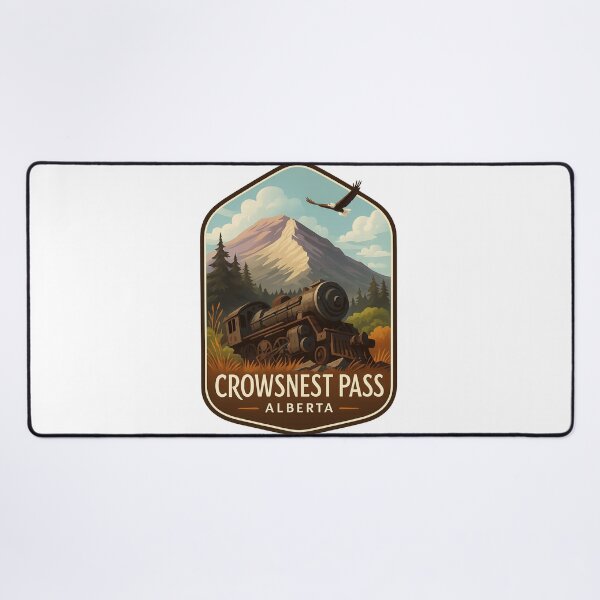 Item preview, Steam Locomotive and Mountain in Crowsnest Pass, Alberta designed and sold by Aryabek.