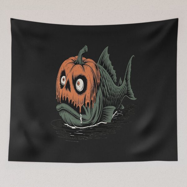 Item preview, Pumpkin bass  Halloween fish designed and sold by JessicaWalshdf.