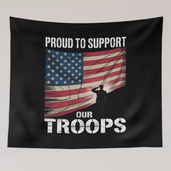 Item preview, Proud to Support Our Troops USA Flag Military Appreciation designed and sold by HORIZBoutique.