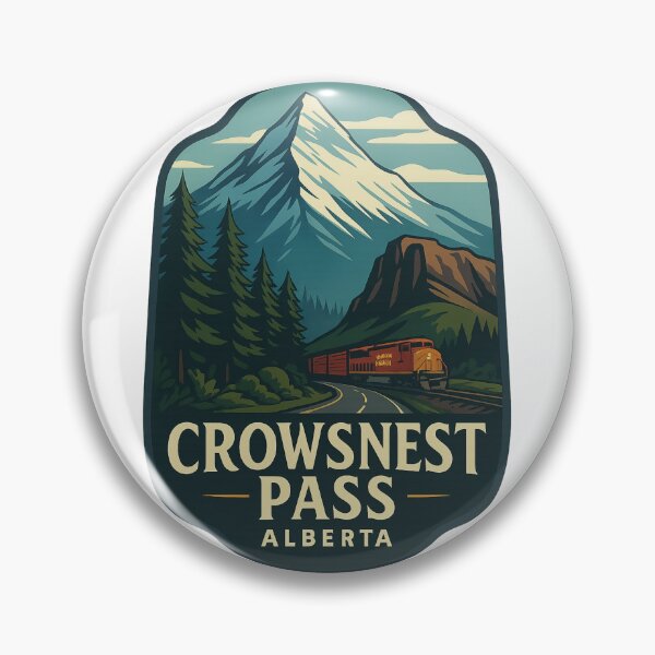 Item preview, Freight Train and Crowsnest Mountain in Alberta’s Rocky South designed and sold by StampMyPassport.