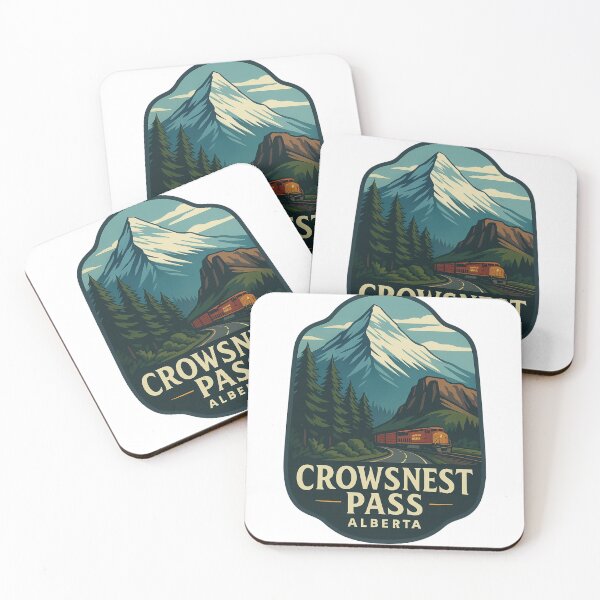 Item preview, Freight Train and Crowsnest Mountain in Alberta’s Rocky South designed and sold by StampMyPassport.