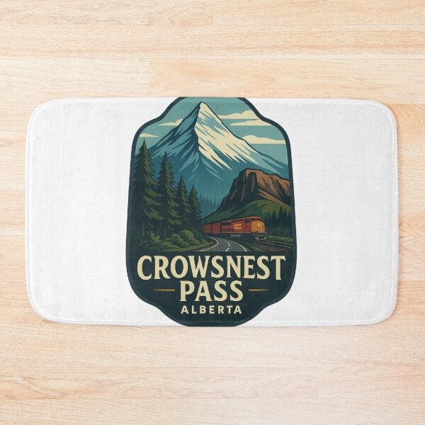 Item preview, Freight Train and Crowsnest Mountain in Alberta’s Rocky South designed and sold by StampMyPassport.