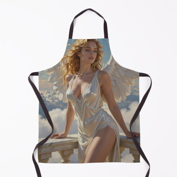 Item preview, Blonde angel leans on marble balcony designed and sold by CathryneDelamort.