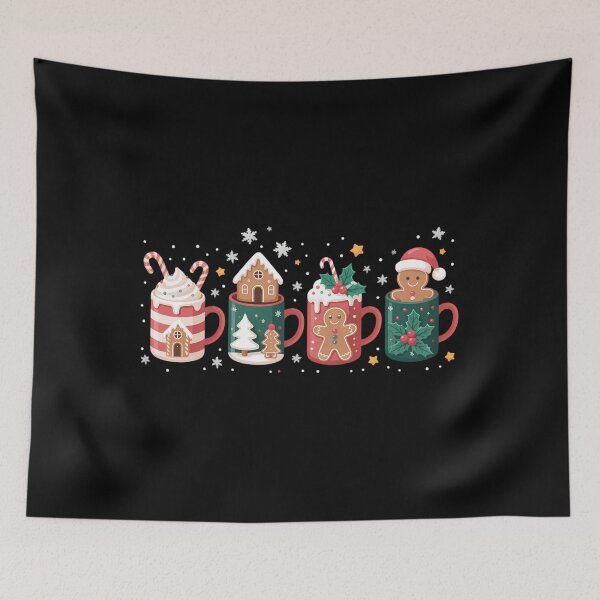 Item preview, Gingerbread Cookie Christmas Coffee Cups Latte Drink designed and sold by EllenJast.