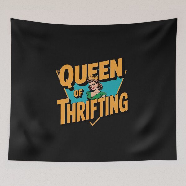 Item preview, Queen of Thrifting Vintage Thrift Retro Shopping designed and sold by JessicaWalshdf.