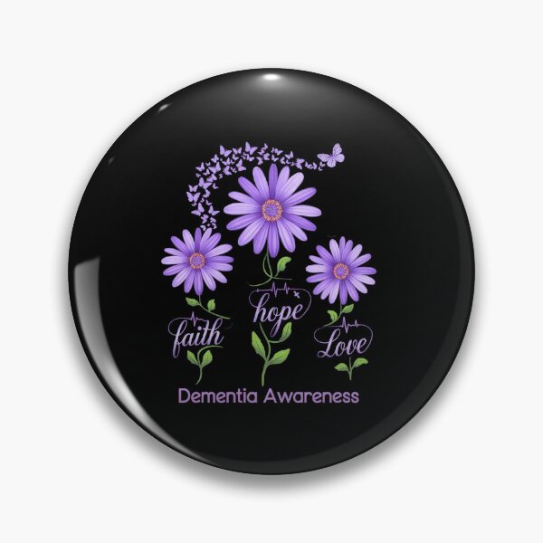 Item preview, Faith Hope Love Purple Flower Ribbon Dementia Awareness designed and sold by repconomArt.