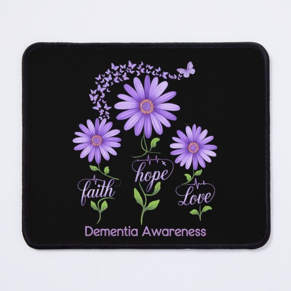 Item preview, Faith Hope Love Purple Flower Ribbon Dementia Awareness designed and sold by repconomArt.