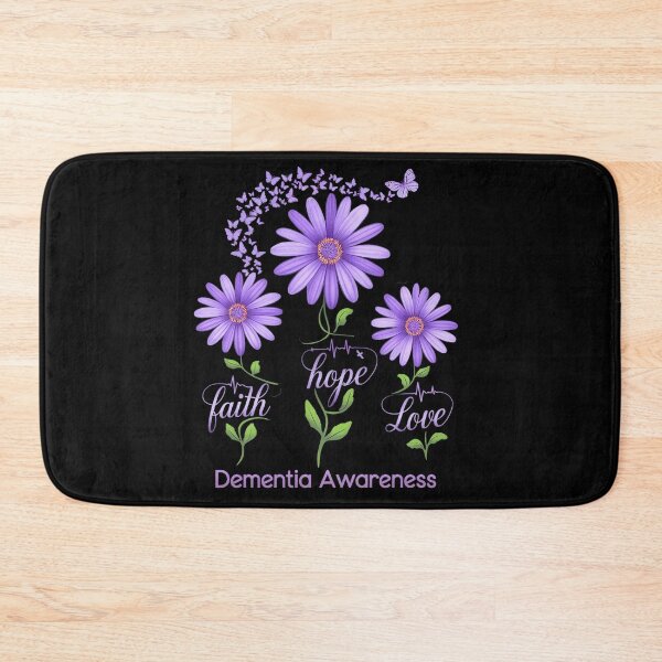 Item preview, Faith Hope Love Purple Flower Ribbon Dementia Awareness designed and sold by repconomArt.