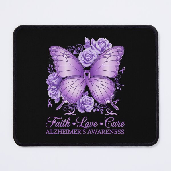 Item preview, Faith Love Cure Alzheimer's Awareness Month Floral Butterfly designed and sold by repconomArt.