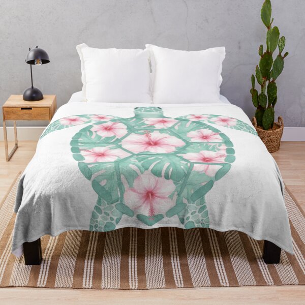 Item preview,  Tropical Hibiscus Floral Turtle Shell designed and sold by zoughlal.