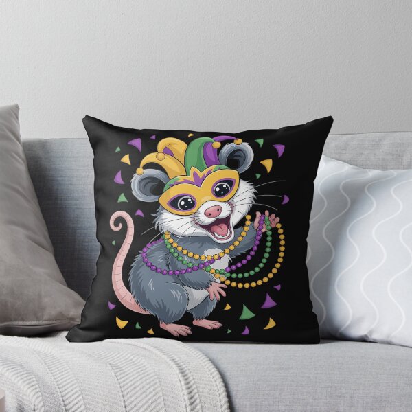Artikelvorschau, Mardi-Gras-Opossum mit Maske und Perlen entworfen und verkauft von JonathalIngham.