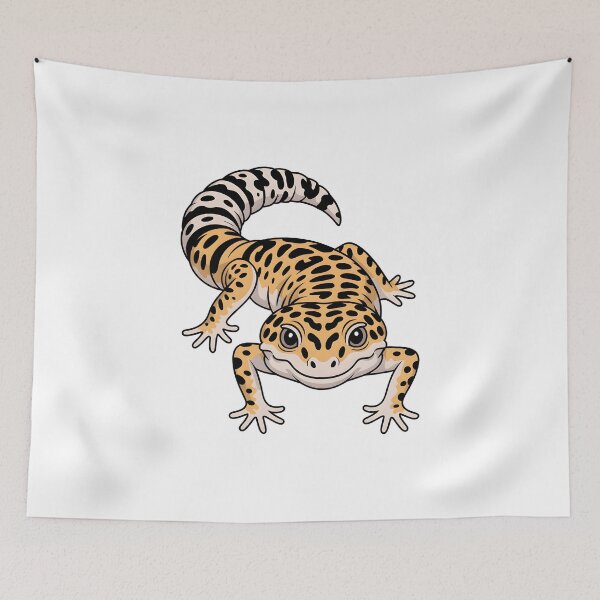 Item preview, Cute Leopard Gecko Cartoon Illustration designed and sold by Viktorio Art Shop.