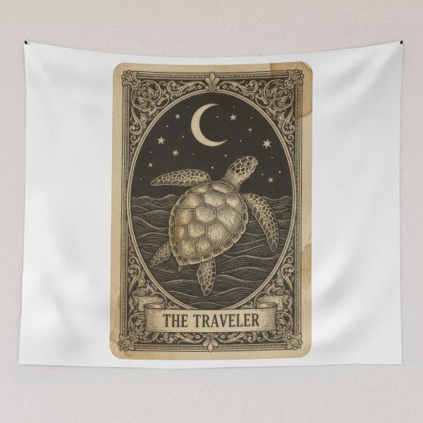 Item preview,  The Traveler Sea Turtle Tarot Card designed and sold by zoughlal.